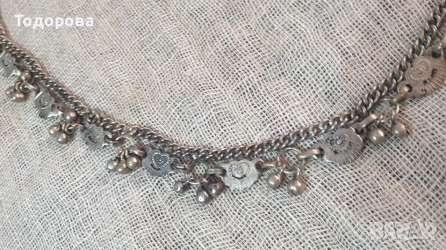 Масивно старинно колие,ръчно инкрустирано, снимка 2 - Антикварни и старинни предмети - 54008114