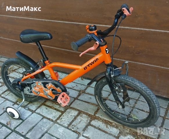 Детско колело BTWIN 16 " + колелца, снимка 2 - Велосипеди - 54735917