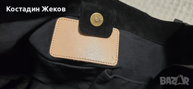 Дамската чанта тип шопър Gusti Leder Sienna Z.. Тя е изработена от мек естествен велур в черен , снимка 6 - Чанти - 55342156