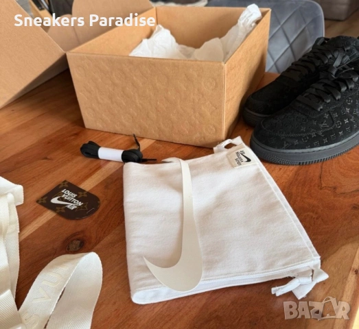 Louis Vuitton Nike Air Force 1 Virgil Abloh маратонки сникърси, снимка 4 - Маратонки - 53977407