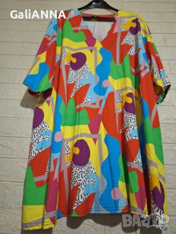 СТРАХОТНА ЦВЕТНА ТУНИКА 4XL-6XL