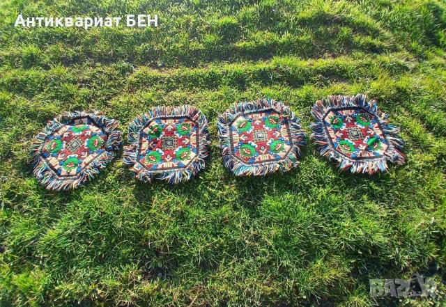Ръчно тъкани Български килимчета – комплект (4 бр.) 🇧🇬