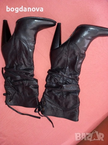 Нови ботуши на ток, естествена кожа, 40 номер, снимка 9 - Дамски ботуши - 53996107