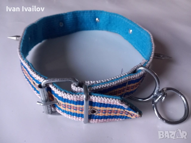 Текстилен нашийник с шипове и мека подплата – 65 см / 4 см