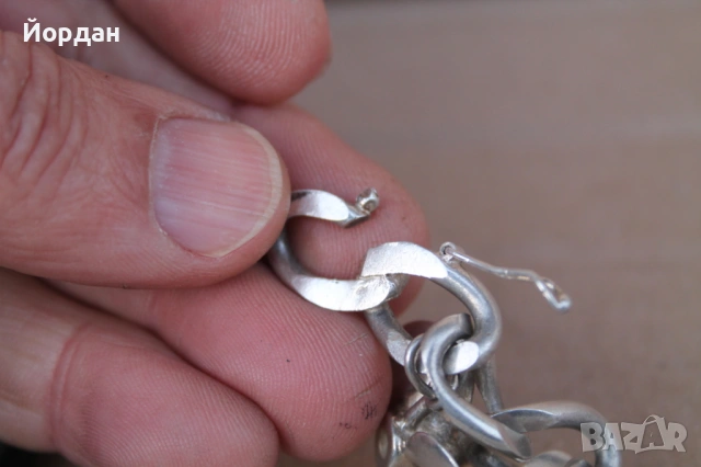 Дамска сребърна гривна , снимка 8 - Гривни - 54056532