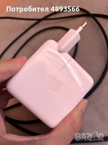 Apple USB-C Power Adapter 70W + магнитен кабел MagSafe 3 за MacBook – нови серии, снимка 2 - Лаптоп аксесоари - 55369979