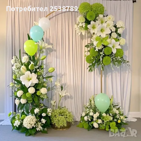Метална арка за балони 120х220 см + розово и синьо платно, снимка 7 - Декорация - 55523723