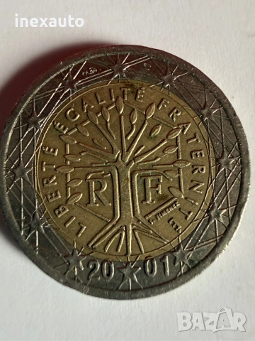 Монета от 2 EURO 2001г Много рядка