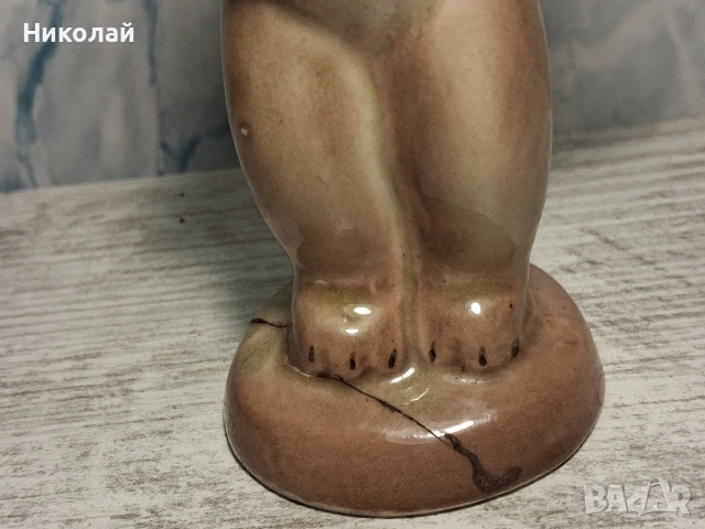 Стара Съветска Руска Порцеланова Фигура Рис Перм, снимка 5 - Антикварни и старинни предмети - 54527662