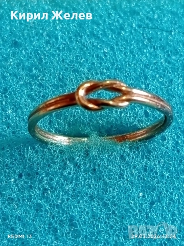 Сребърен пръстен дизайн тип любовен възен майсторска изработка 51764, снимка 5 - Пръстени - 54013949
