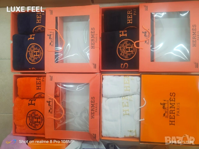 Lacoste ⚜️ Gucci ⚜️Hermes ⚜️ Tommy Hilfiger ⚜️2бр Хавлии в Кутия , снимка 5 - Хавлиени кърпи - 54868970