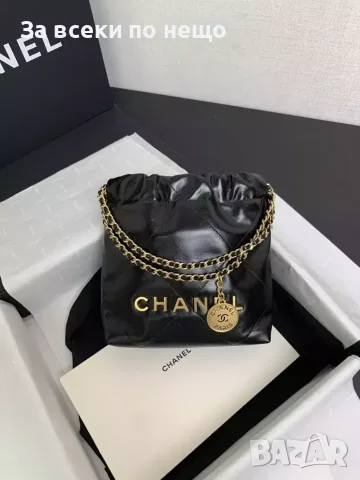 CHNL / Mini / Black / Mini Chanel Дамска Мини Черна Чанта Естествена Кожа Шанел 20x19x6см Код ch56
