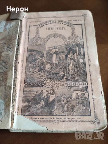 Книга "Свещенна история"И Р.Блъсков 1895г.+Ботаника, снимка 14 - Антикварни и старинни предмети - 40739785