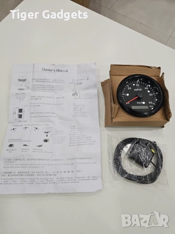 Километраж GPS Speedometer 85mm 0-60 km/h – GPS километраж с 7-цветна LED подсветка и одометър, IP67, снимка 10 - Части - 54658329