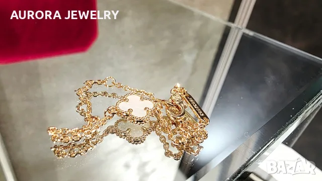 Van Cleef & Arpels VCA Rose Gold Mother of Pearl Sweet Alhambra Дамска Гривна, снимка 7 - Гривни - 55571943