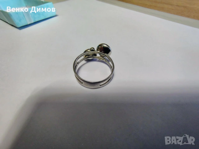 Сребърен пръстен от колекцията Express Yourself, син и лилав кристали Swarovski!, снимка 9 - Пръстени - 54382064
