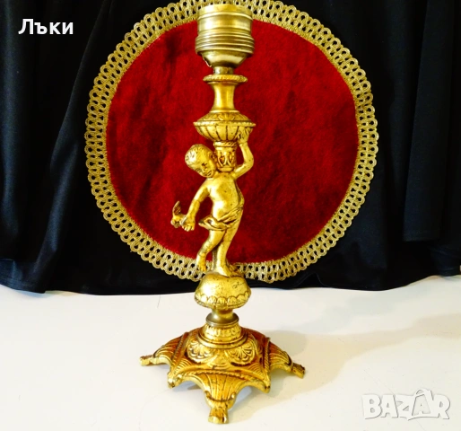 Бронзов свещник Ангел,гълъб,25 см.,670 гр. 