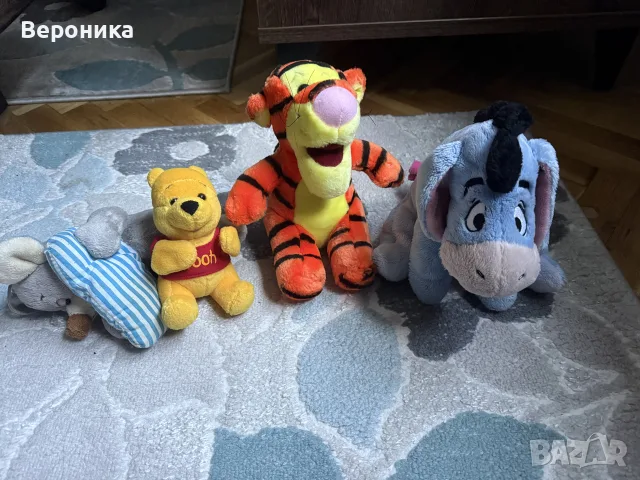 Комплект плюшени играчки – Мечо Пух, Тигърчо, Ийори и мишле