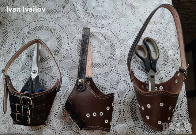 Професионални кожени намордници – Естествена кожа, двойно шити, 2 цвята, 3 размера 