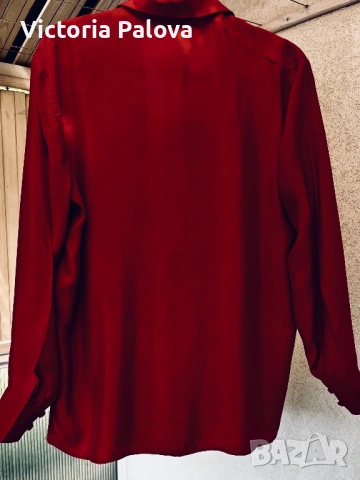 Ултра хитова риза в стил ципао St Michael (Marks & Spencer), 100% Cupro, снимка 7 - Ризи - 54561167