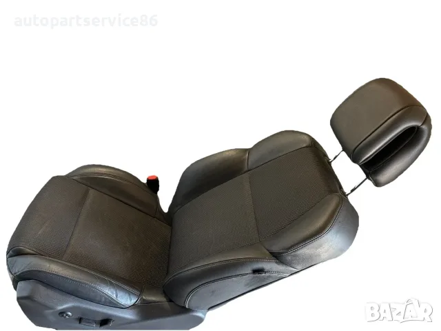 Предна лява черна кожена и платнена седалка за Peugeot 508 OEM (2012)