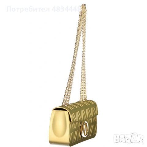 Луксозна златиста дамска чанта през рамо Valentino Pattina Bubble с верижка, снимка 2 - Чанти - 54631952
