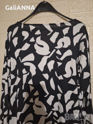 СТРАХОТНА ТУНИКА В ЧЕРНО И БЯЛО 3XL-4XL, снимка 5 - Туники - 54393176