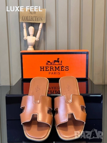 Hermes ⚜️ Дамски Чехли , снимка 4 - Чехли - 54756976
