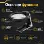 Ръчна настолна лупа LED осветление голямо увеличение за четене шиене бродиране козметик часовникар, снимка 2
