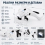 Акумулаторна лупа за глава с различни увеличения и LED осветление за четене шиене бродиране гоблени, снимка 4