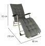 Сгъваем градински шезлонг с възглавница | Регулируем шезлонг за градина, тераса и плаж, снимка 7