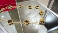 Van Cleef & Arpels VCA 10 Motifs Gold Tiger Eye Vintage Alhambra Дамско Колие, снимка 2