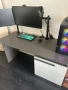 Използвано сиво гейминг/офис бюро - 140х60х75см, снимка 2