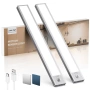 LED акумулаторна лампа за под шкаф 30 см 2200 mAh сензор за движение USB димируема – 2 броя НОВО, снимка 1