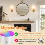 Акумулаторни LED лампи на батерия за стена с дистанционно (10 000 mAh) – RGB + режим бърз/гладък, снимка 4