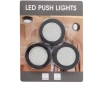 Луксозен комплект черни самозалепващи LED лампи - 3 части | Работи без електрически контакт | LED на, снимка 1