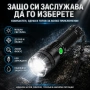 Мощен акумулаторен ръчен лед фенер водоустойчив USB зареждане LED CREE за лов риболов туризъм, снимка 5