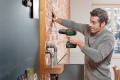Комплект Акумулаторна ударна бормашина/винтоверт Bosch UniversalImpact 18V и акумулаторна шлайфмашин, снимка 3