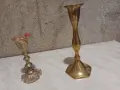 месингови свещници 2 броя Н- 22см и 14 см, снимка 1