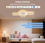 Смарт LED таванна лампа BAYHT, интелигентен LED плафон 80W, 105 см, димируема, дистанционно и гласов, снимка 2