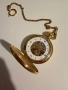 Джобен часовник TCM SKELETON с верижка. Позлатен., снимка 1