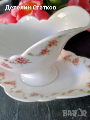 Порцеланова сосиера с чинийка, снимка 5 - Аксесоари за кухня - 54138905