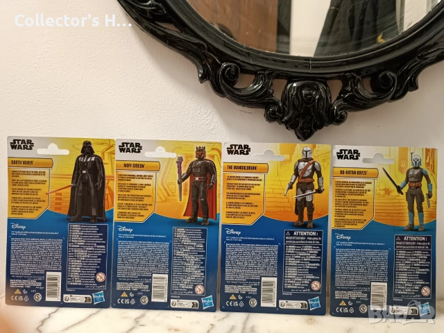 Екшън фигурки Междузвездни войни Star Wars Hasbro Mandalorian Darth Vader Grogu, снимка 8 - Колекции - 55109989