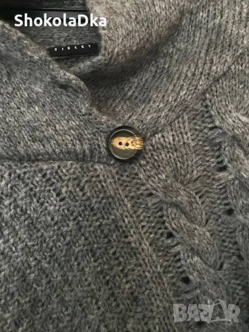Пончо Sisley вълна и мохер, снимка 3 - Блузи с дълъг ръкав и пуловери - 54244909
