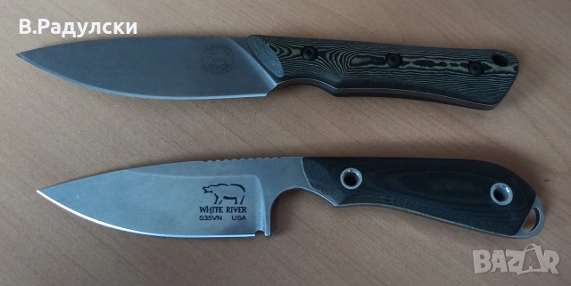 White River Brave CPM-MagnaCut Stonewashed Drop Point Maple Brown & Black Richli, снимка 8 - Ножове - 54568257