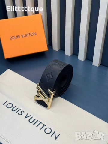 колани от естествена кожа в кутия Louis Vuitton 4см, снимка 6 - Колани - 54834915
