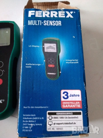 FERREX MULTI SENSOR Сензор, детектор за кабели, метал, дърво, снимка 2 - Други инструменти - 54585227