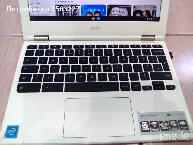 Acer ChromeBook 11 CB3-131-C8D2 11.6″ – Celeron 2.16GHz 2GB Ram 16GB eMMC, снимка 3 - Лаптопи за дома - 54577412