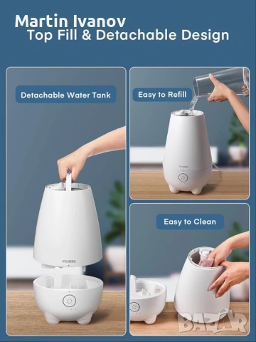 Овлажнител за въздух fohere 5l, снимка 10 - Други стоки за дома - 54644036