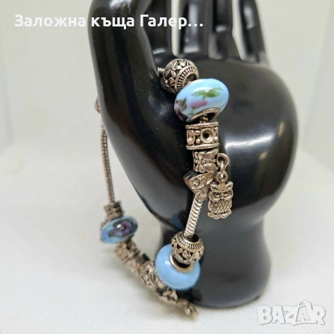 Сребърна гривна с висулки – стилна и впечатляваща, снимка 5 - Гривни - 54216319